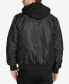 Фото #2 товара Men's Bomber Jacket with Removable Hooded Inset