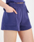 ფოტო #3 პროდუქტის Juniors' High-Rise Cargo Shorts