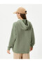 Kapşonlu Sweatshirt İşleme Detaylı Şardonlu Rahat Kalıp Uzun Kollu