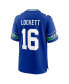 Men's Tyler Lockett Royal Seattle Seahawks Throwback Player Game Jersey