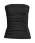 Фото #16 товара Women's Chlorine Resistant Bandeau Tankini Swimsuit Top with Removable Adjustable Straps