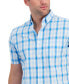 Фото #3 товара Men's Mike Regular-Fit Stretch Plaid Button-Down Poplin Shirt, Created for Macy's