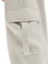 Фото #3 товара ASOS DESIGN wide leg scuba joggers with cargo pockets in beige