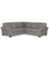 Фото #3 товара Orid 2-Pc. "L"-Shaped Leather Roll Arm Sectional , Created for Macy's