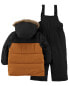 Toddler 2-Piece Faux Fur Hooded Snowsuit Set 3T