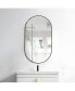Фото #5 товара Wall Mounted Mirror, 36"X 18" Oval Bathroom Mirror, Vanity Wall Mirror with Stainless