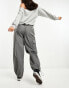 Фото #3 товара ONLY wide leg cargo trousers in dark grey