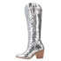 Dingo Dance Hall Queen Sequin Snip Toe Cowboy Womens Silver Casual Boots DI182-