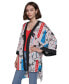 ფოტო #3 პროდუქტის Women's Printed Kimono High-Low-Hem Top