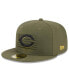 Головной убор New Era мужской зеленый Cincinnati Reds 2023 Armed Forces Day On-Field 59FIFTY Fitted Hat 7 1/8 - фото #2