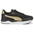 Фото #1 товара Puma R78 Voyage Distressed Lace Up Womens Black, Gold Sneakers Casual Shoes 386