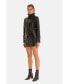 ფოტო #3 პროდუქტის Women's Leather Jacket, Nappa Black