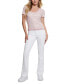 ფოტო #4 პროდუქტის Women's Paige 4G Stones Scoop-Neck Short-Sleeve Sweater