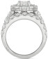 Diamond Round Halo Bridal Set (3 ct. t.w.) in 18k White Gold