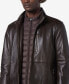 ფოტო #4 პროდუქტის Men's Wollman Smooth Leather Racer Jacket with Removable Interior Bib