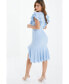 ფოტო #5 პროდუქტის Women's Scuba Buckle Detail Frill Midi Dress s