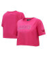 ფოტო #1 პროდუქტის Women's Washington Capitals Triple Pink Cropped Boxy T-shirt