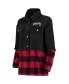 ფოტო #3 პროდუქტის Women's Black, Scarlet Ohio State Buckeyes Denim Flannel Stitch Button-Up Shirt