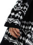 Фото #5 товара Threadbare Ski shawl wrap cardigan in monochrome