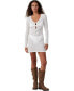 ფოტო #3 პროდუქტის Women's Keyhole Lace Mini Dress