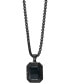 EFFY® Men's Onyx and Black Spinel 24" Pendant Necklace in Black PVD Plated Sterling Silver