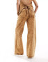 Фото #5 товара Lioness wide leg jeans co-ord in brown acid wash