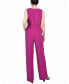 ფოტო #2 პროდუქტის Petite Sleeveless Belted Jumpsuit