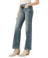 ფოტო #5 პროდუქტის Women's Suki Mid Rise Trouser Leg Jeans