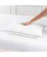 Фото #7 товара Host & Home Hypoallergenic Pillows (2 Pack) - White with Silver Piping, Cotton with Poly Fill - King 20x36 in.