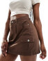 Фото #2 товара Pimkie cargo pocket detail mini skirt in brown