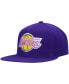 ფოტო #4 პროდუქტის Men's Purple Los Angeles Lakers Hardwood Classics Snapback Hat
