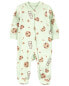 Фото #4 товара Baby Milk & Cookies 2-Way Zip Cotton Sleep & Play Pajamas NB