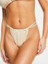 Ivory Rose Fuller Bust double strap bikini brief in gold shimmer Золотое Мерцание, US 10 - фото #5