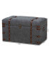 Фото #6 товара Palma Modern and Contemporary Transitional Fabric Upholstered Storage Trunk Ottoman
