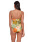 Фото #3 товара Women's V Wire Over The Shoulder One Piece Swimsuit