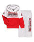 ფოტო #1 პროდუქტის Preschool Boys and Girls Heather Gray, Scarlet Ohio State Buckeyes Playmaker Pullover Hoodie and Pants Set