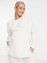 Фото #4 товара ASOS DESIGN Maternity exclusive lounge borg sweat & trouser set in cream