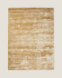 Golden viscose rug