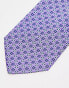 ASOS DESIGN tie with ditsy floral in purple