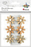 Titanum Ozdoba drewniana Klamerki kwiatki 6szt