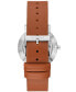 ფოტო #3 პროდუქტის Women's Kuppel Lille Quartz Three Hand Brown Leather Watch, 32mm