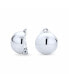 ფოტო #1 პროდუქტის Simple Basic Half Round Ball Polished Clip On Earrings For Women Button Style Alloy Clip .925 Sterling Silver .50 Diameter