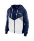 Фото #2 товара Women's Navy Penn State Nittany Lions Colorblock Full-Zip Hoodie Jacket