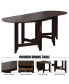 Фото #4 товара Rustic Drop-Leaf Dining Table with Small Drawer