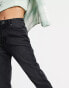 DTT Petite Emma super high waisted mom jeans in washed black