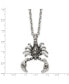 Фото #3 товара Chisel antiqued Scorpion Pendant Cable Chain Necklace