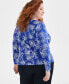 ფოტო #2 პროდუქტის Plus Size Printed Scoop-Neck Long-Sleeve Top, Created for Macy's