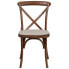 Фото #3 товара Hercules Series Stackable Pecan Wood Cross Back Chair With Cushion