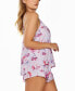 Фото #3 товара Пижама женская iCollection Набор топ и шорты с цветочным узором