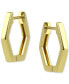 ფოტო #6 პროდუქტის Polished Hexagon Small Hoop Earrings in 18k Gold-Plated Sterling Silver or Sterling Silver, 1/2", Created for Macy's